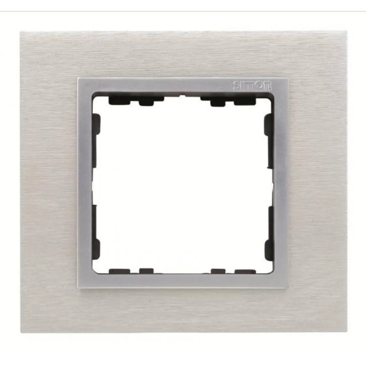 Ramka 1x inox mat / ramka pośrednia aluminium mat 82917-34 - obrazek 1
