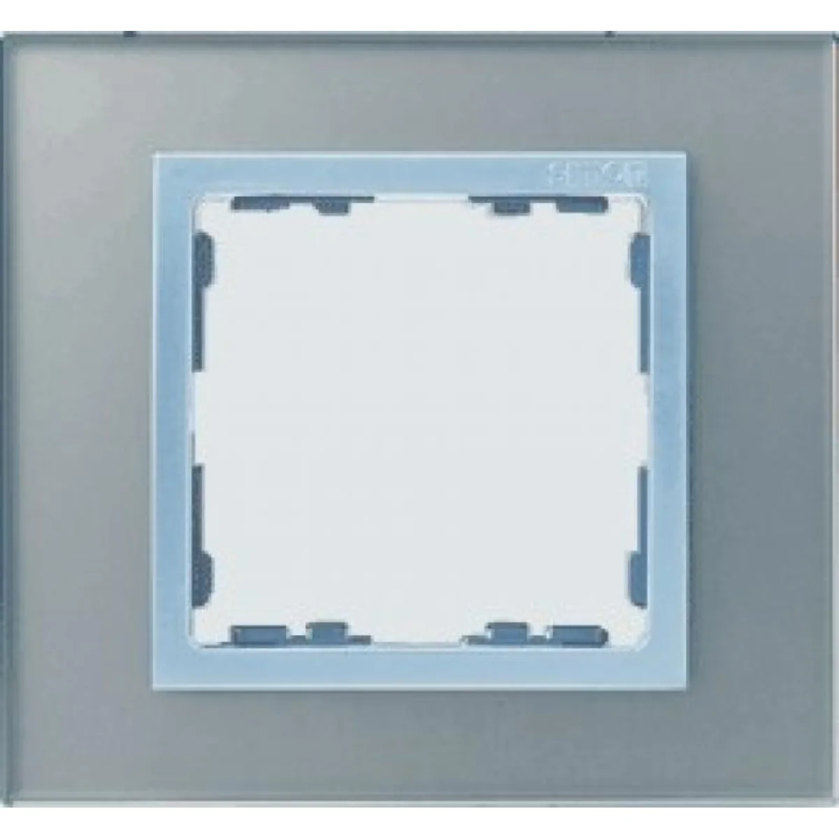 Ramka 1x szkło - srebro / ramka pośrednia aluminium mat 82917-62 - obrazek 1