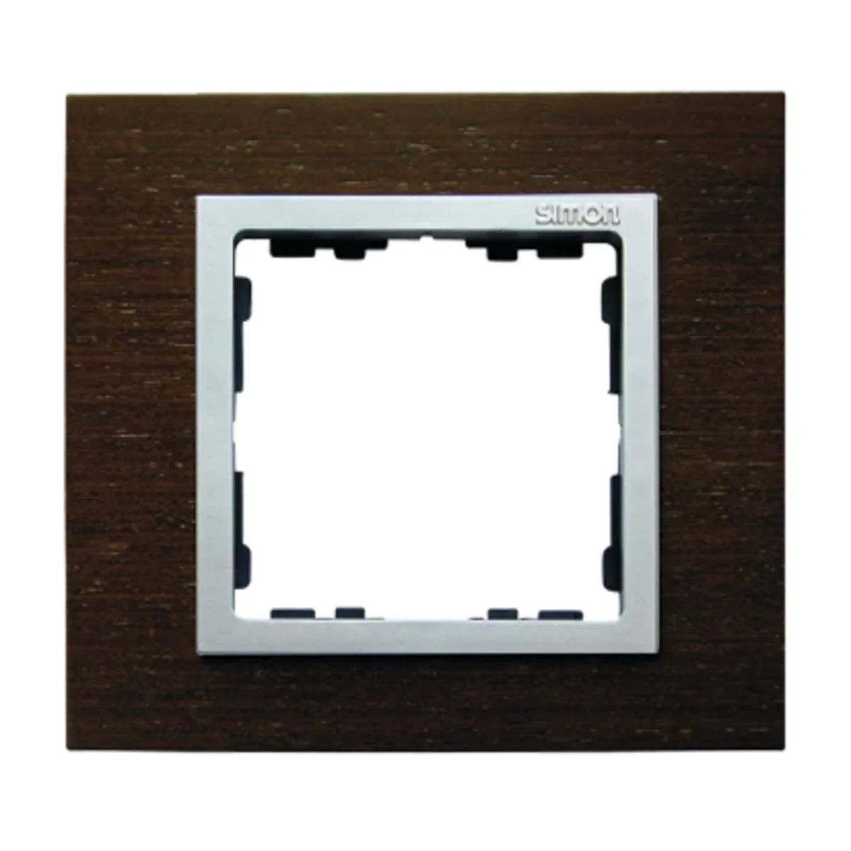 Ramka 1x wenge / ramka pośrednia aluminium mat 82917-65 - obrazek 1