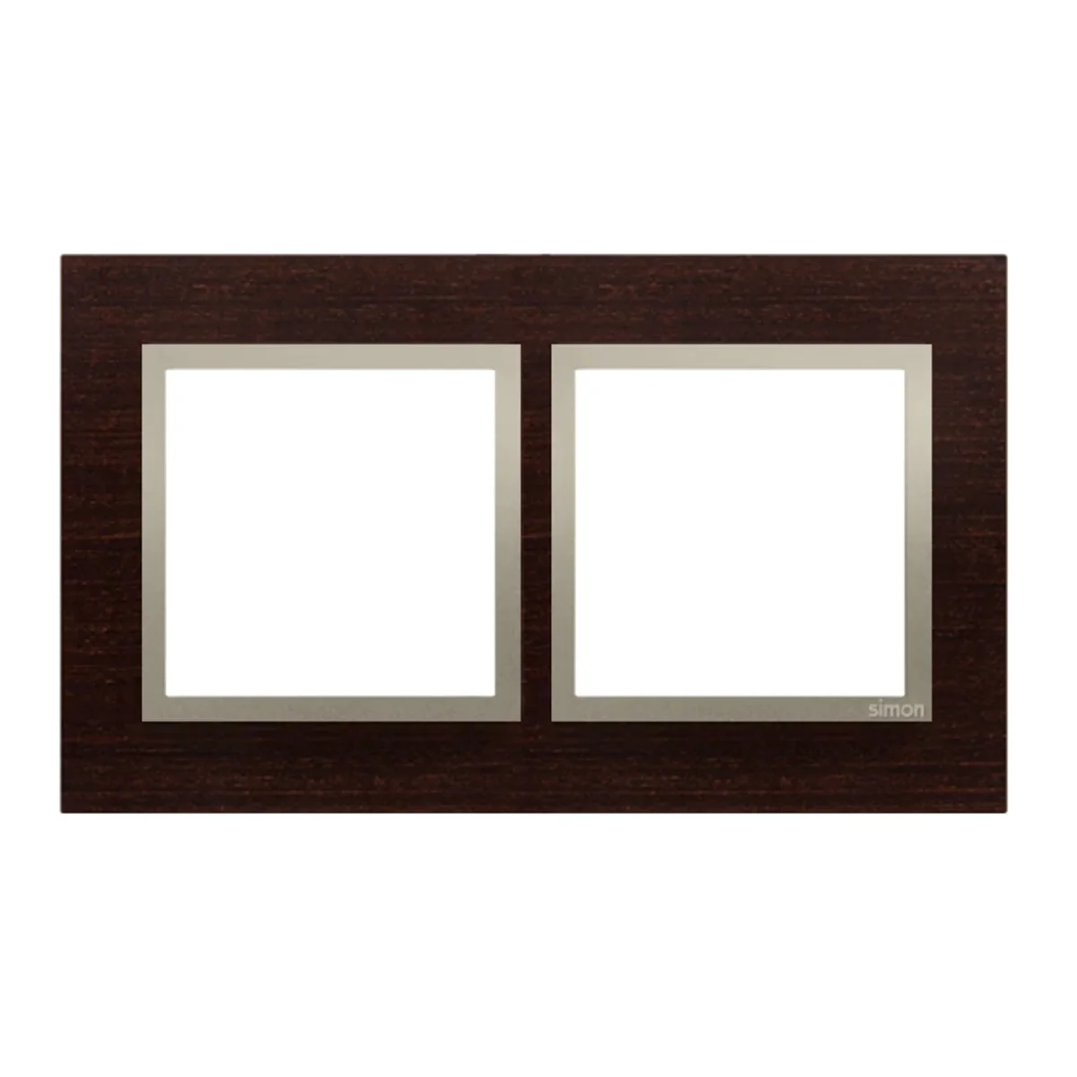 Ramka 2-krotna Nature-Drewno ZŁOTE WENGE IP20/IP44 DRN2/85 - obrazek 1