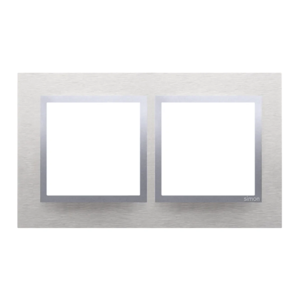 Ramka 2-krotna Nature-Metal INOX KLASYCZNY IP20/IP44 DRN2/77 - obrazek 1