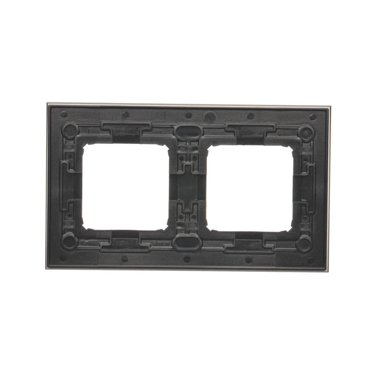Ramka 2-krotna Nature-Metal INOX YANG IP20/IP44 DRN2/76 - obrazek 1