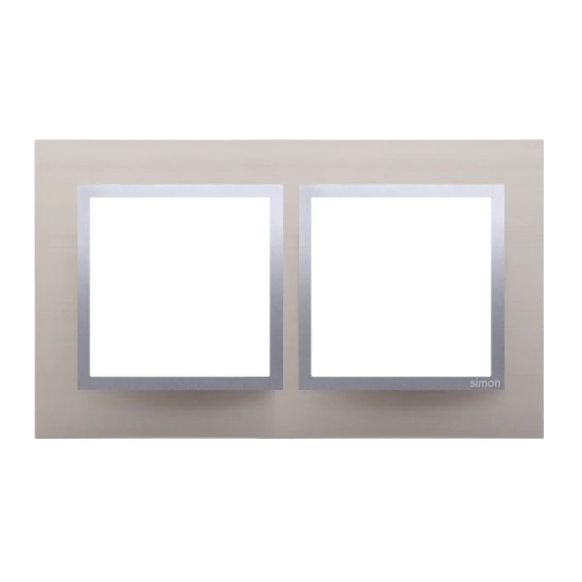 Ramka 2-krotna Nature-Metal SATYNOWY BLASK IP20/IP44 DRN2/79 - obrazek 1