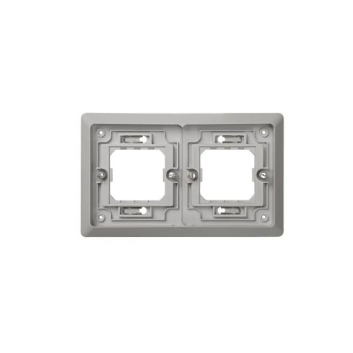 Ramka 2-krotna podtynkowa do wersji IP55 Montaż na wkręty do puszki tylko za pomocą wkrętów w puszce umieszczonych pionowo 4400620-035 - obrazek 1