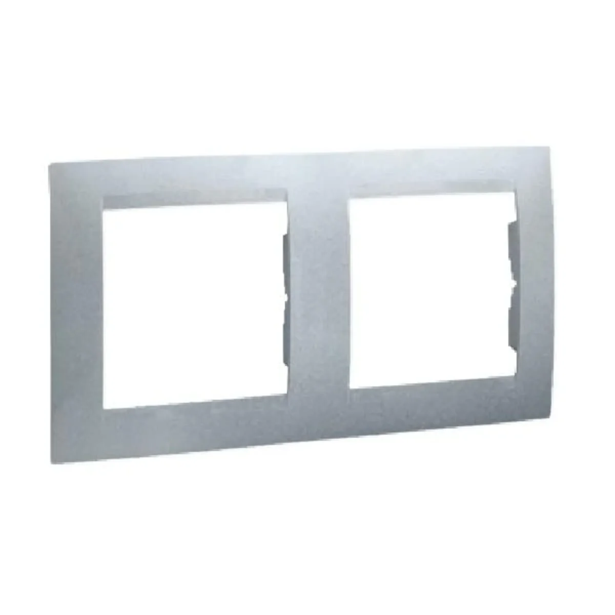 Ramka 2-krotna - uniwersalna poziom i pion, aluminium (metalik) 1501620-026 - obrazek 1