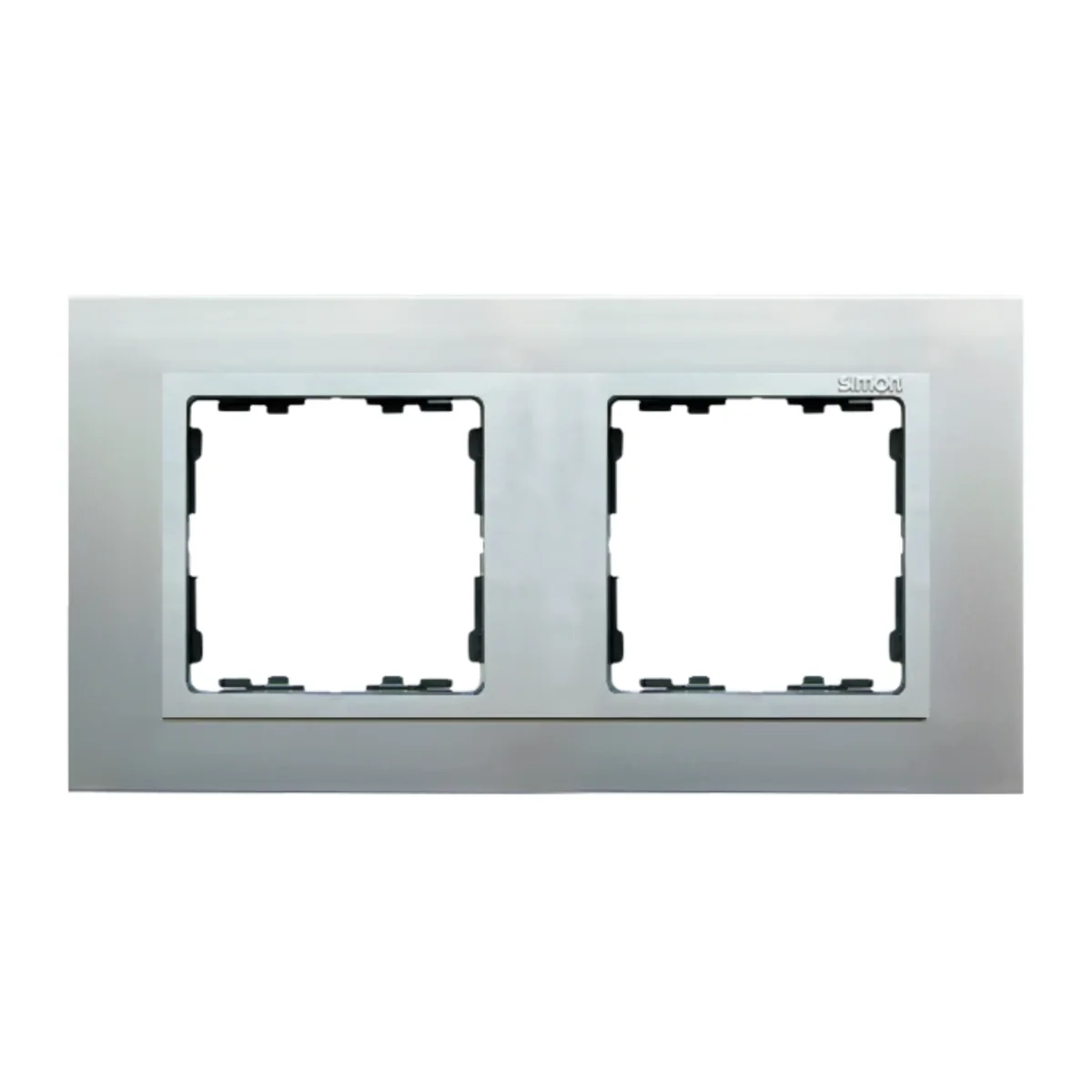 Ramka 2x aluminium / ramka pośrednia aluminium mat 82927-33 - obrazek 1
