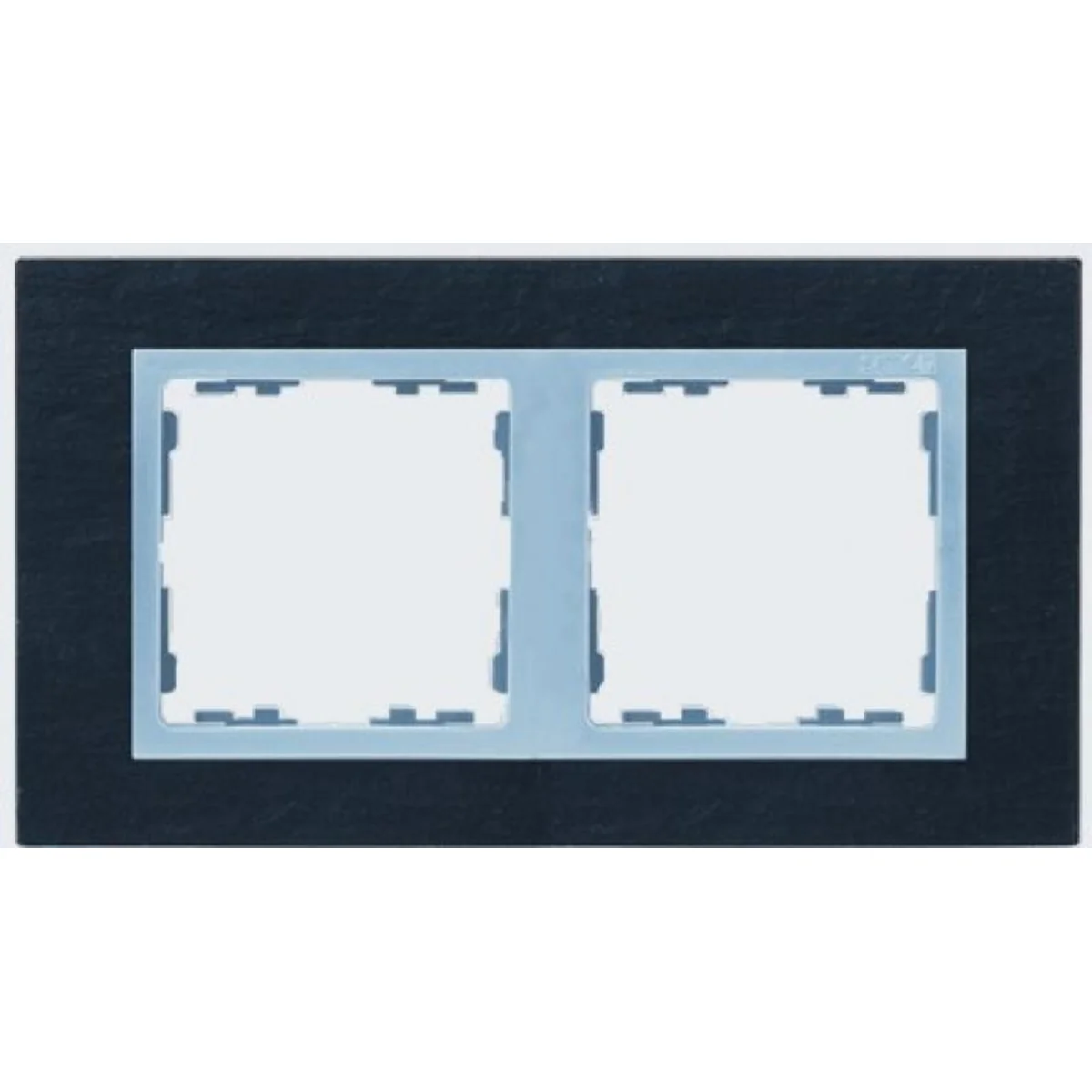 Ramka 2x łupek / ramka pośrednia aluminum mat 82927-63 - obrazek 1