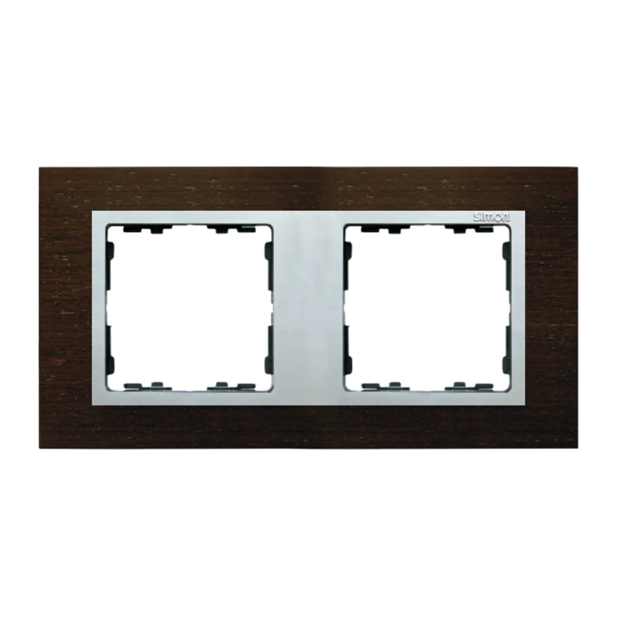 Ramka 2x wenge / ramka pośrednia aluminium mat 82927-65 - obrazek 1