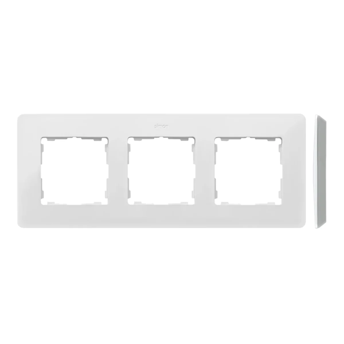 Ramka 3-krotna Detail ORIGINAL-premium biała/podstawa aluminium 8200630-230 - obrazek 1