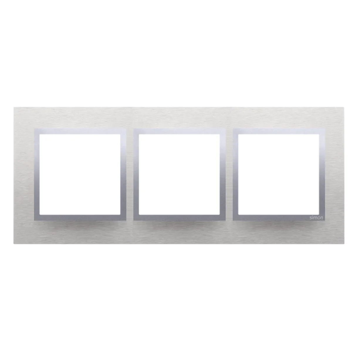 Ramka 3-krotna Nature-Metal INOX KLASYCZNY IP20/IP44 DRN3/77 - obrazek 1