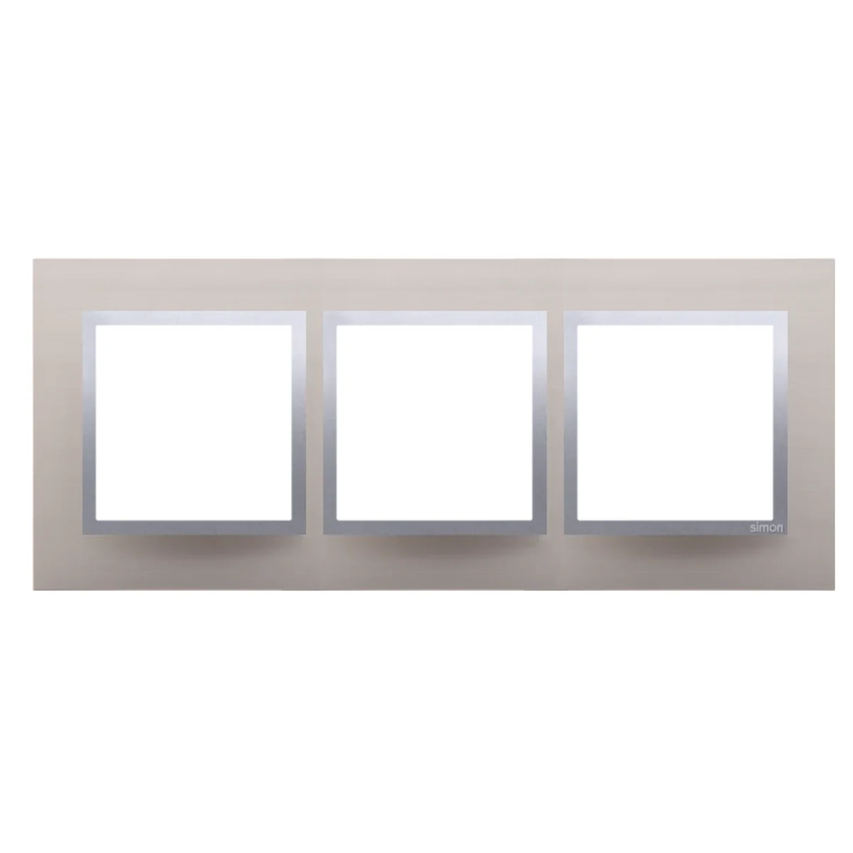 Ramka 3-krotna Nature-Metal SATYNOWY BLASK IP20/IP44 DRN3/79 - obrazek 1