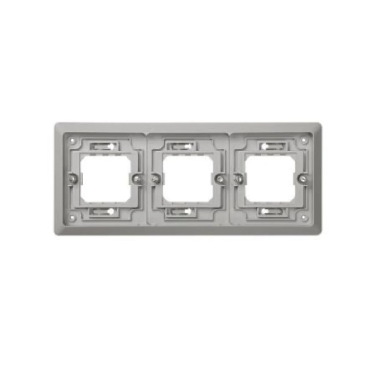 Ramka 3-krotna podtynkowa do wersji IP55 Montaż na wkręty do puszki tylko za pomocą wkrętów w puszce umieszczonych pionowo 4400630-035 - obrazek 1