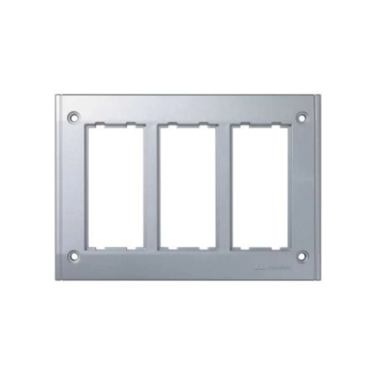 Ramka 3-modułowa do puszki SBM350, 6x K45, aluminium SBM302/8 - obrazek 1