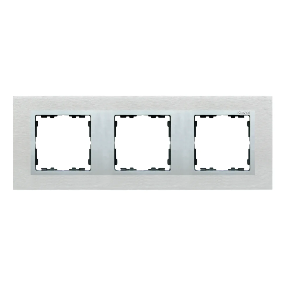 Ramka 3x inox mat / ramka pośrednia aluminium mat 82937-34 - obrazek 1