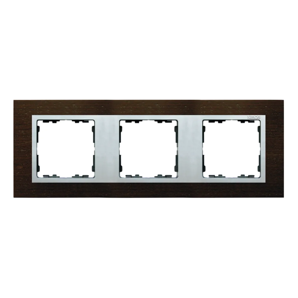 Ramka 3x wenge / ramka pośrednia aluminium mat 82937-65 - obrazek 1