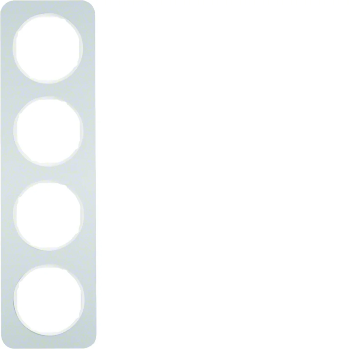Ramka 4-krotna Berker R.1 alu/biały 10142174 - obrazek 1