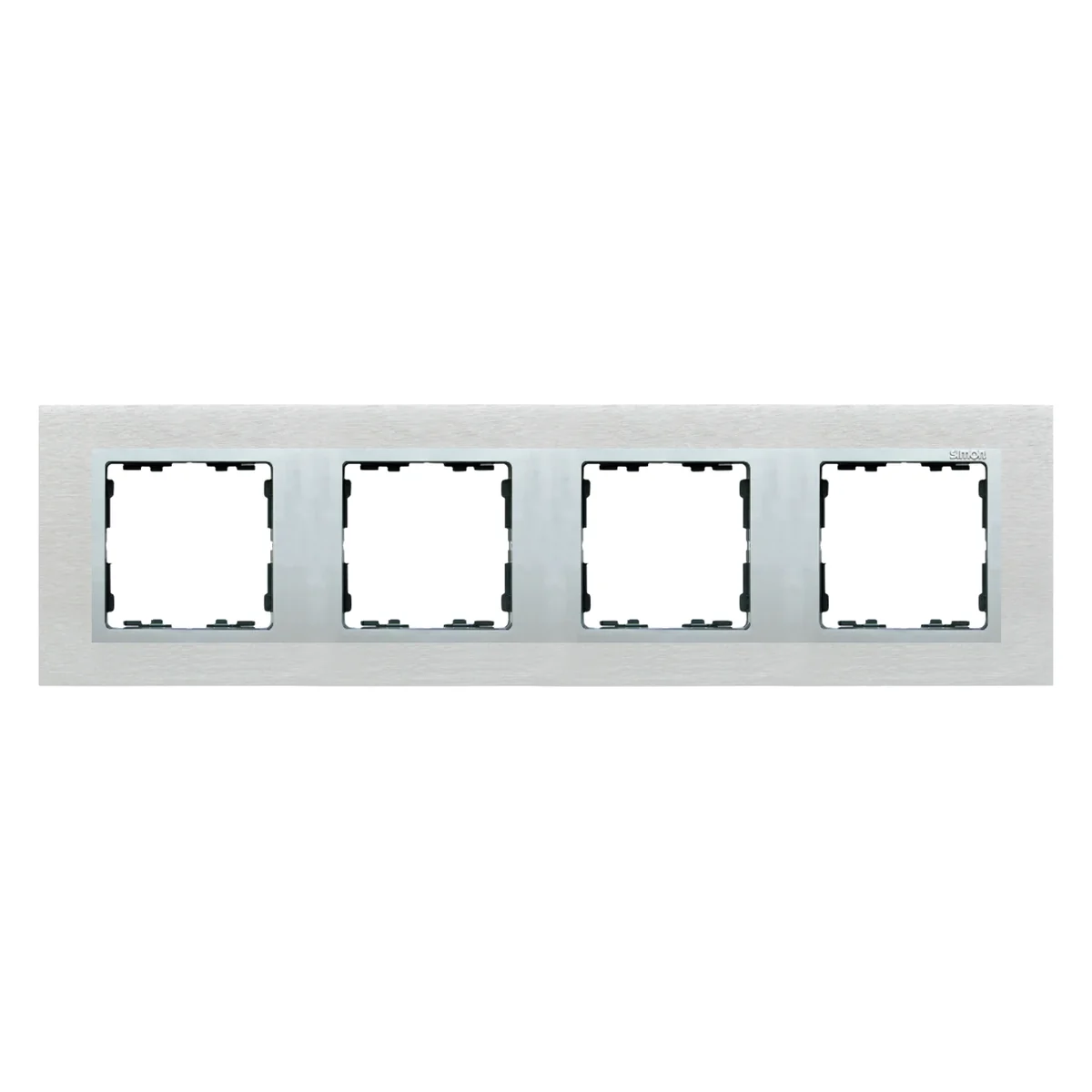 Ramka 4-krotna inox mat / ramka pośrednia aluminium mat 82947-34 - obrazek 1