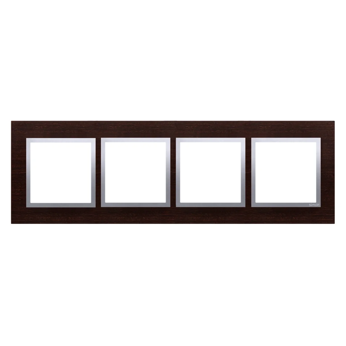 Ramka 4-krotna Nature-Drewno SREBRNE WENGE IP20/IP44 DRN4/84 - obrazek 1