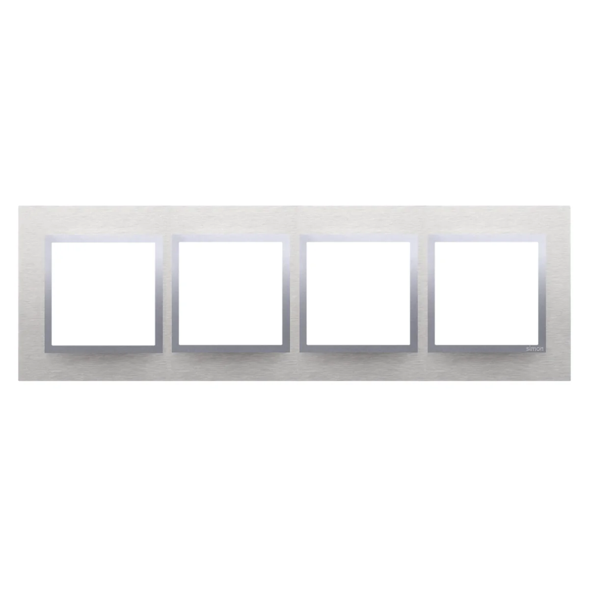 Ramka 4-krotna Nature-Metal INOX KLASYCZNY IP20/IP44 DRN4/77 - obrazek 1