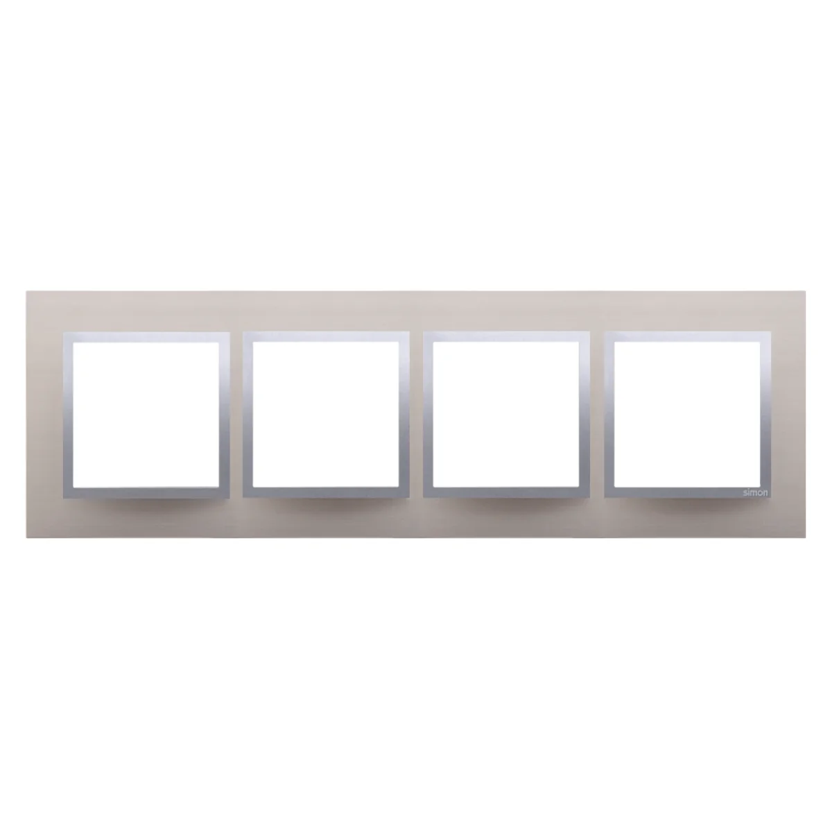 Ramka 4-krotna Nature-Metal SATYNOWY BLASK IP20/IP44 DRN4/79 - obrazek 1