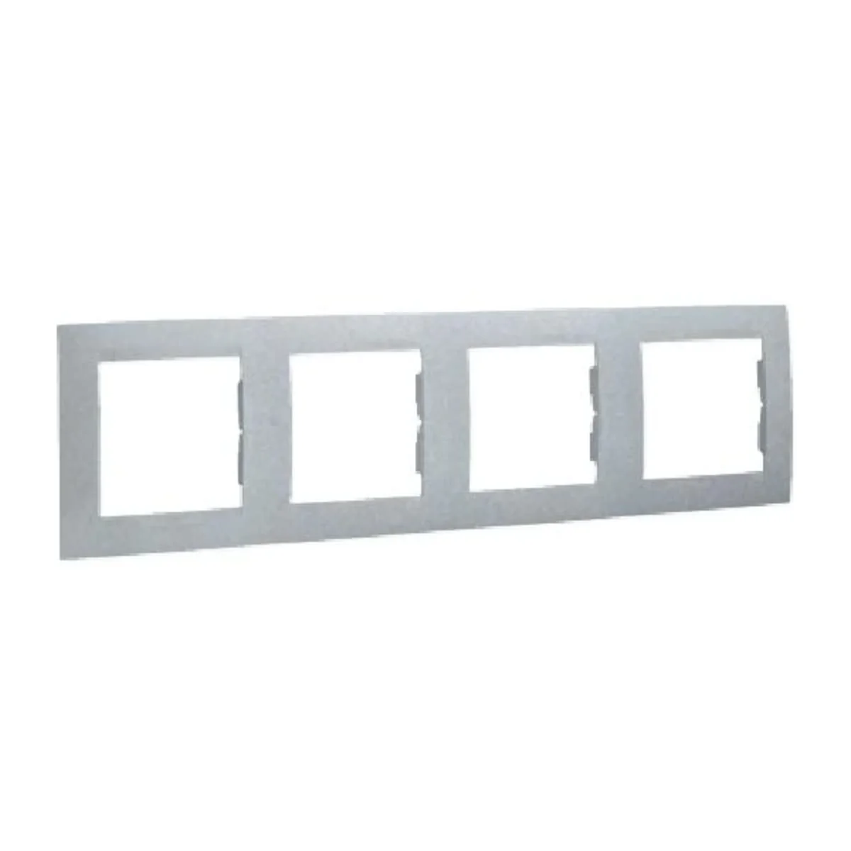 Ramka 4-krotna - uniwersalna poziom i pion aluminium (metalik) 1501640-026 - obrazek 1