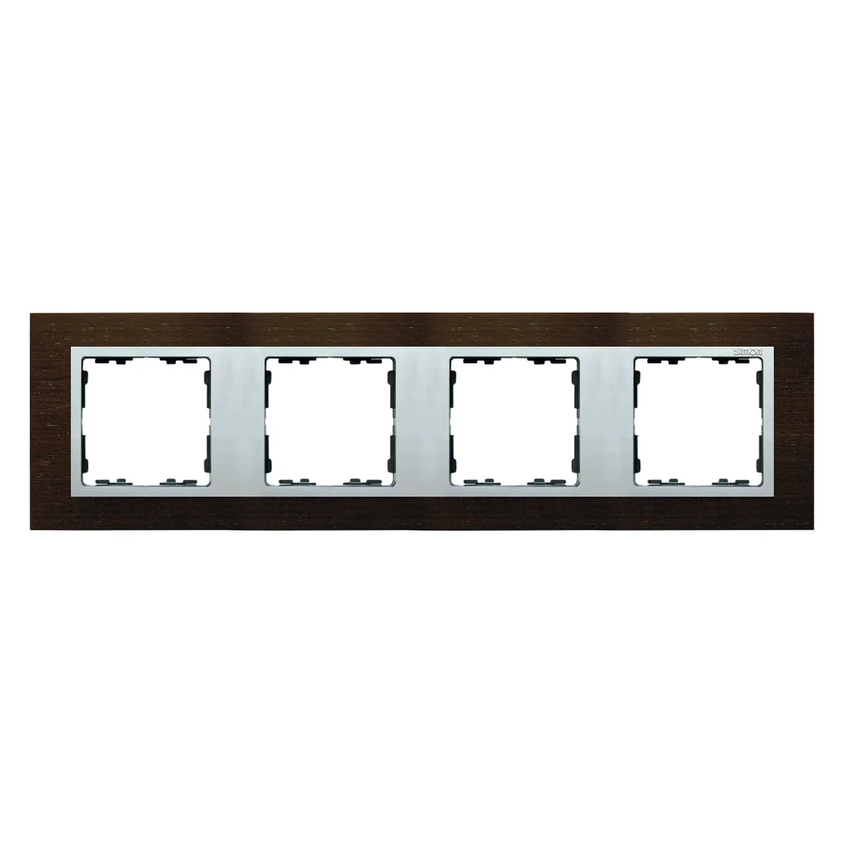 Ramka 4-krotna wenge / ramka pośrednia aluminium mat 82947-65 - obrazek 1