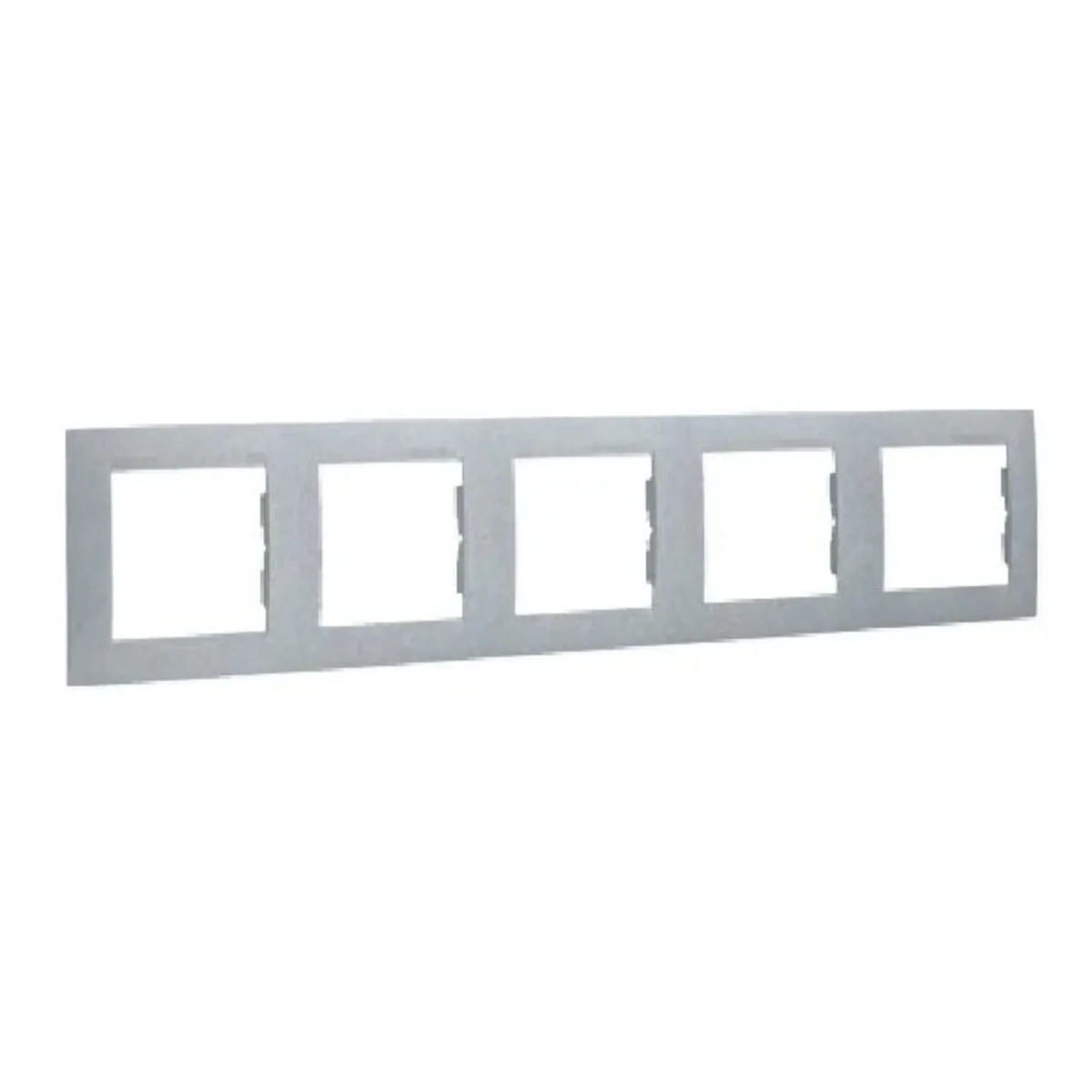 Ramka 5-krotna - uniwersalna poziom i pion aluminium (metalik) 1501650-026 - obrazek 1