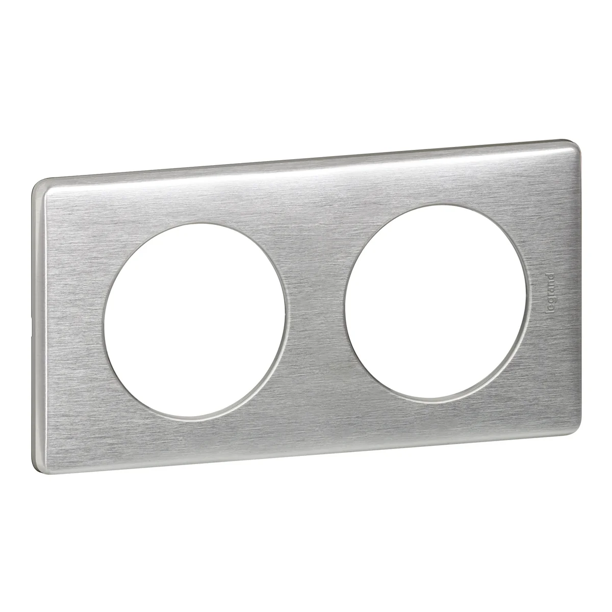 Ramka podwójna dwumodułowa kolor aluminiowy 068922 - obrazek 1