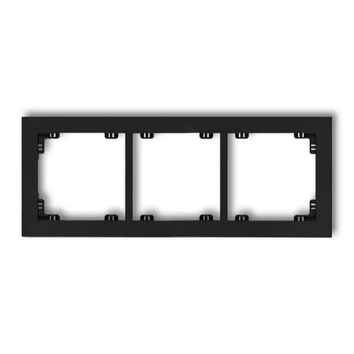 Ramka uniwersalna potrójna IP 20, czarny mat 12DR-3 - obrazek 1