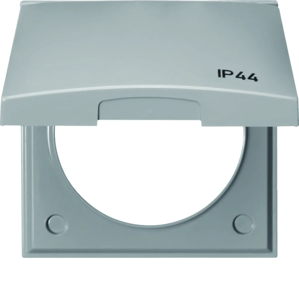 Ramka z pokrywą z nadrukiem "IP44", szary, połysk, Integro Flow 918282597 - obrazek 1