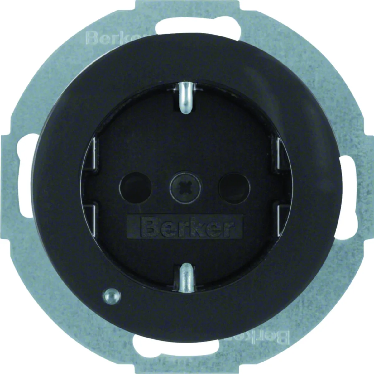 R.CLASSIC Gniazdo SCHUKO z podświetleniem LED czarne 41092045 - obrazek 1