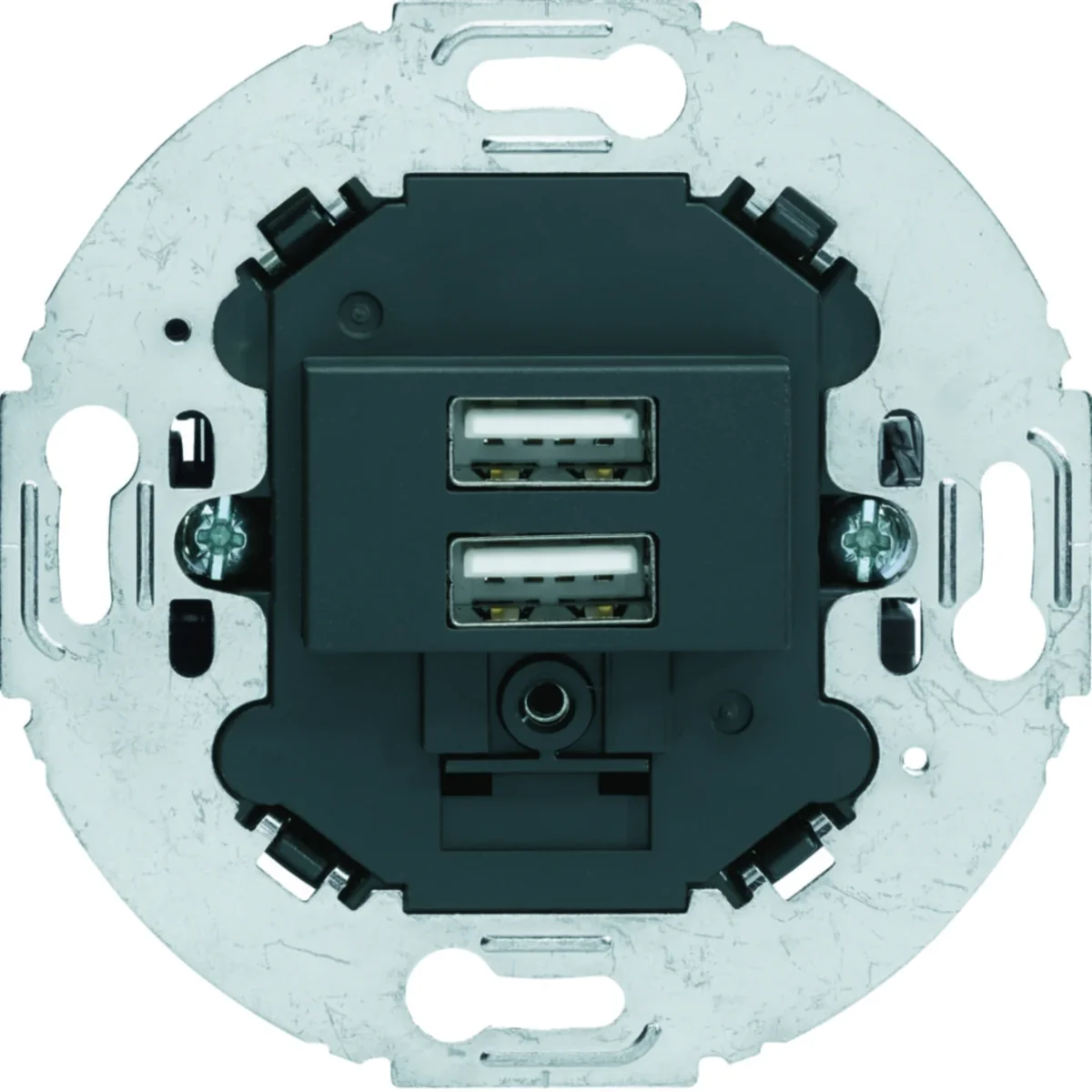 R.CLASSIC Mechanizm gniazda USB ładowania do serii obrotowych 3A 230V antracytowy 260215 - obrazek 1