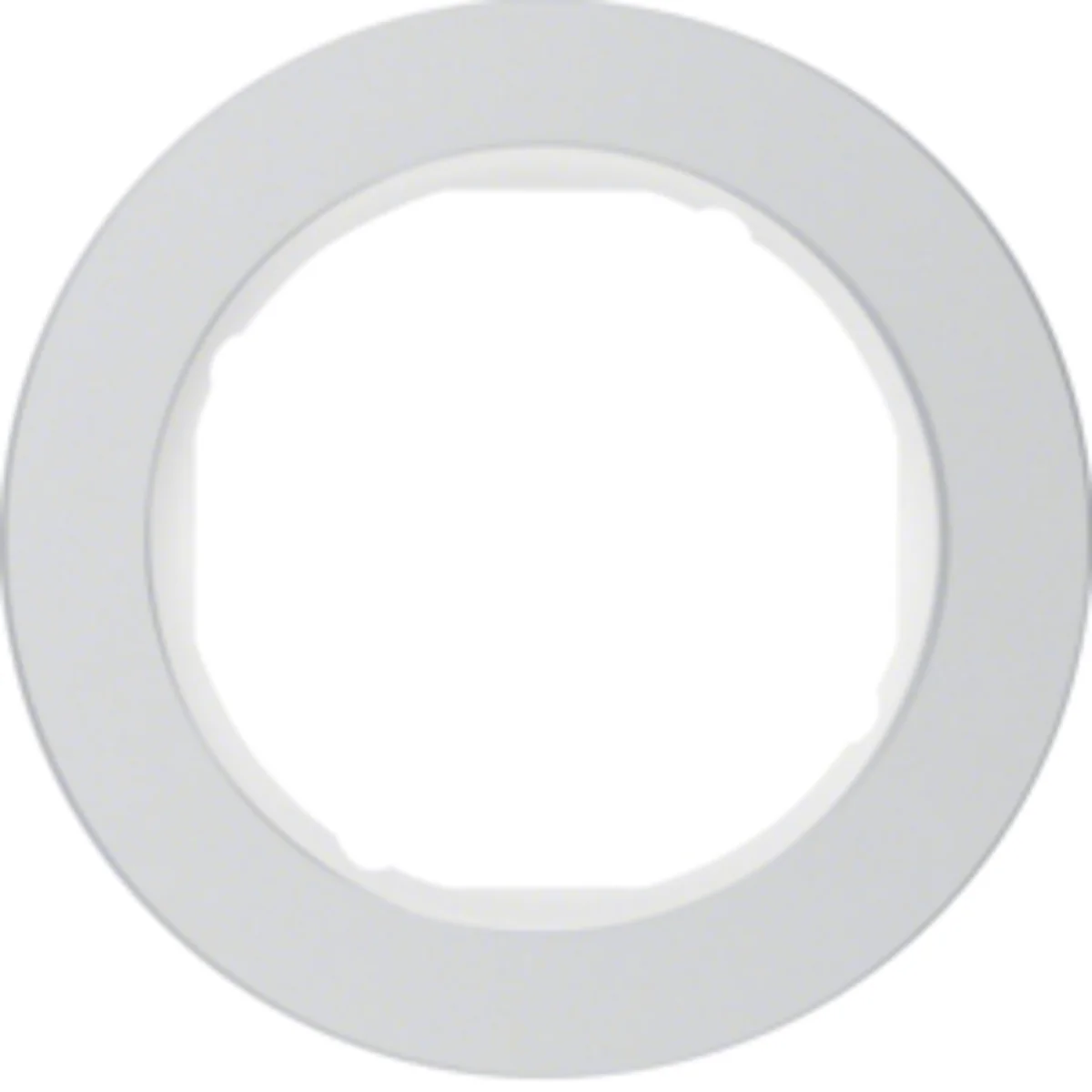 R.CLASSIC Ramka 1-krotna aluminium/biały 10112074 - obrazek 1