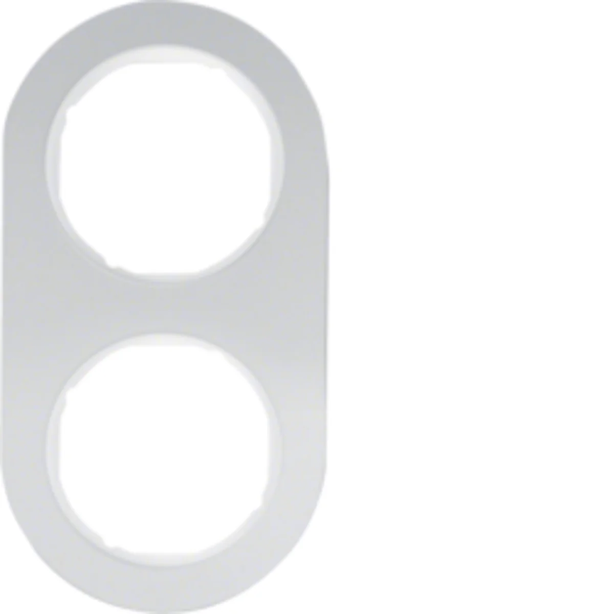 R.CLASSIC Ramka 2-krotna aluminium/biały 10122074 - obrazek 1