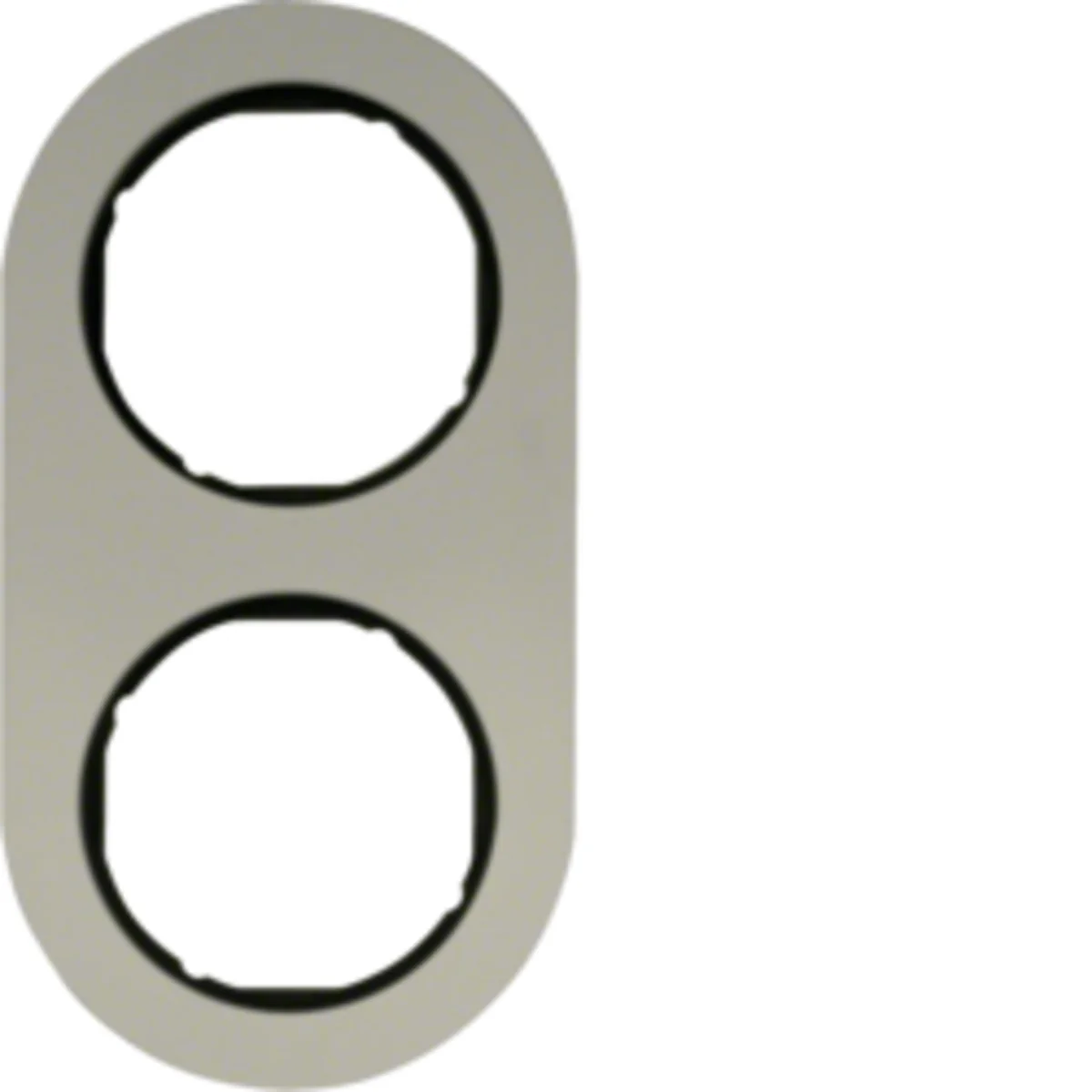 R.CLASSIC Ramka 2-krotna aluminium/czarny 10122084 - obrazek 1