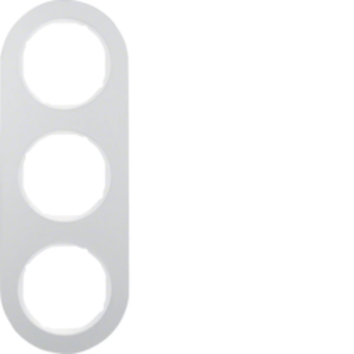R.CLASSIC Ramka 3-krotna aluminium/biały 10132074 - obrazek 1