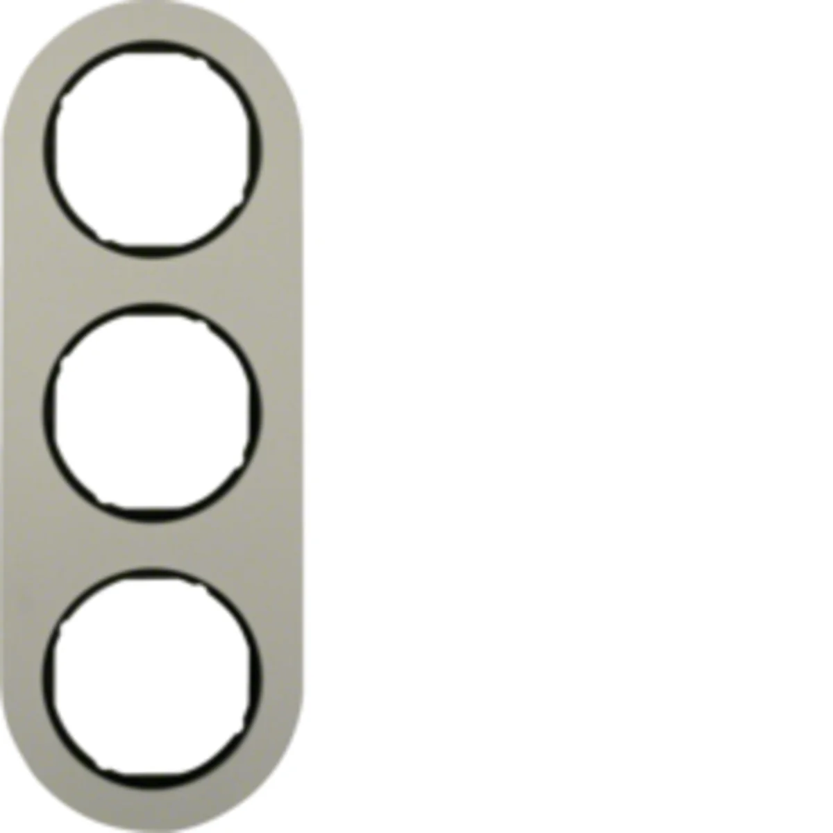 R.CLASSIC Ramka 3-krotna aluminium/czarny 10132084 - obrazek 1