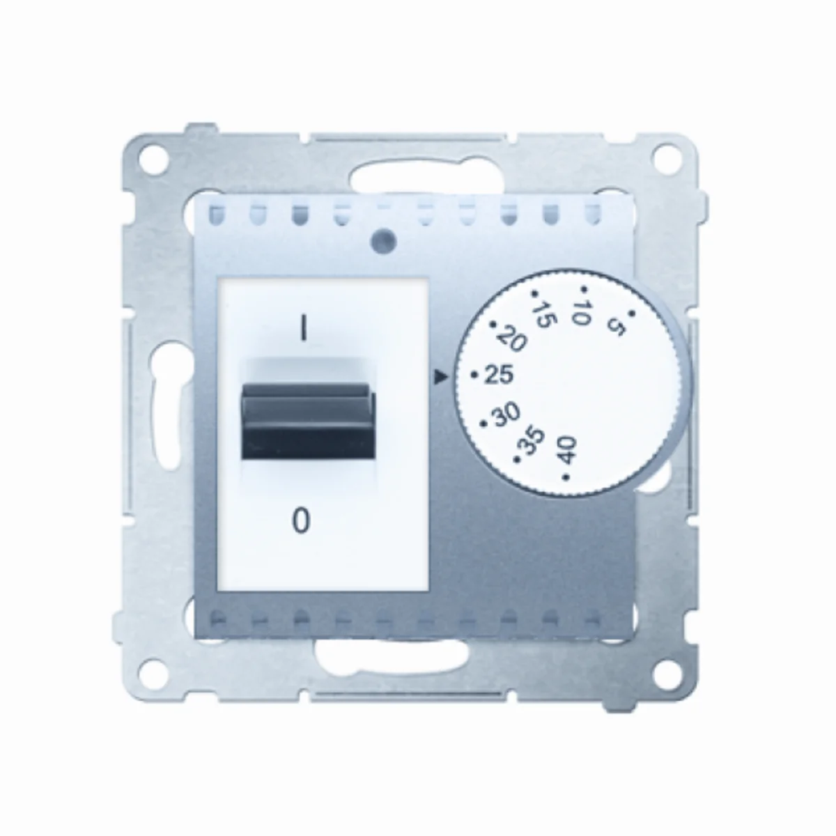 Regulator temperatury z czujnikiem wewnętrznym (moduł) 16A 230V srebrny (metalik) DRT10W.02/43 - obrazek 1
