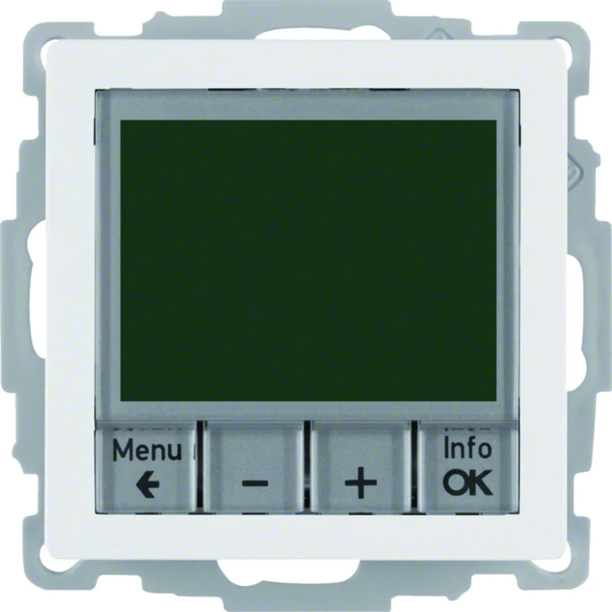 Regulator temperatury ze sterowaniem czasowym i elementem centralnym biały, aksamit Q.1 20446089 - obrazek 1