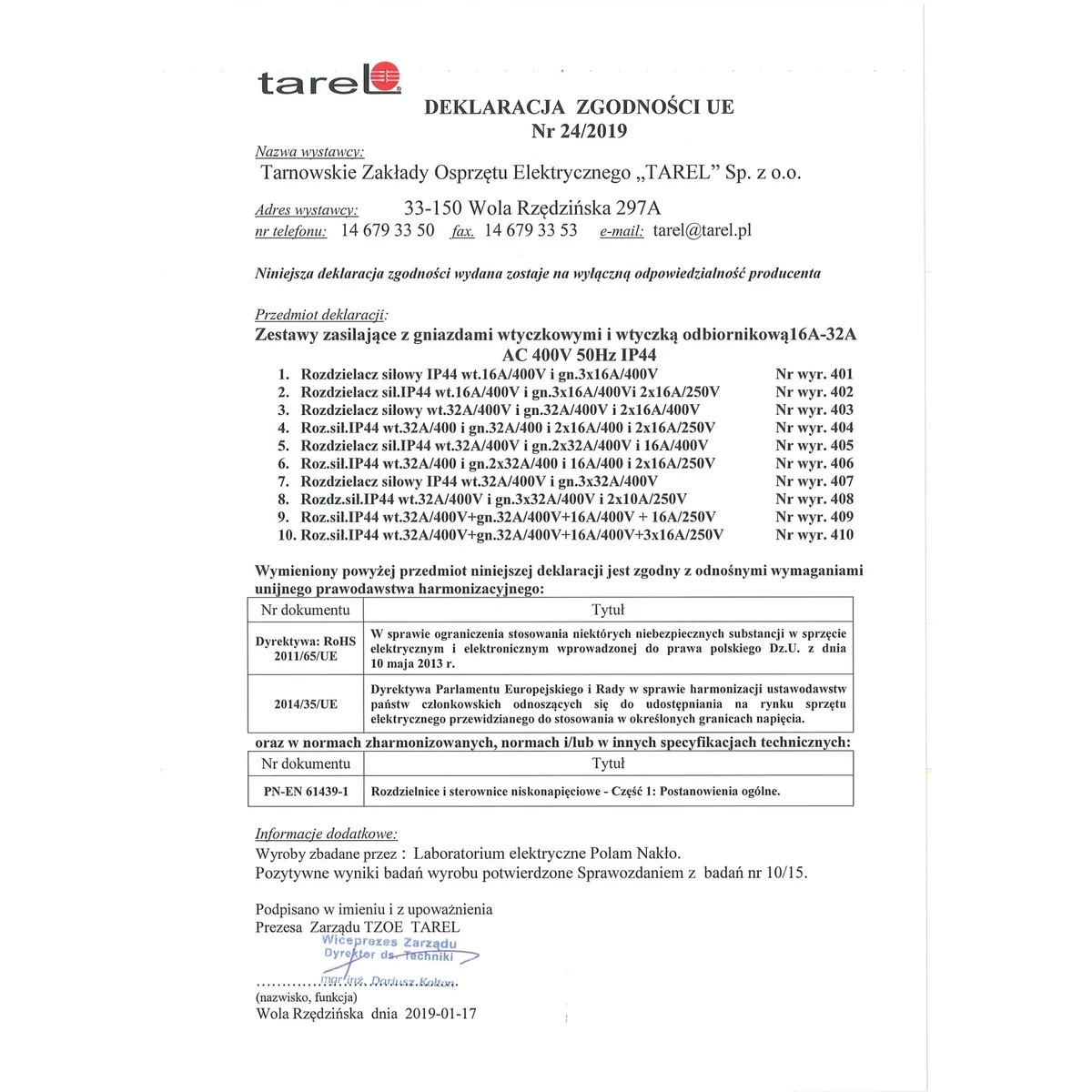 Rozdzielacz siłowy IP44 wt.32A/5st.+ gniazdo 2x32A/5st.+16A/5st.+2x16A/250V 406