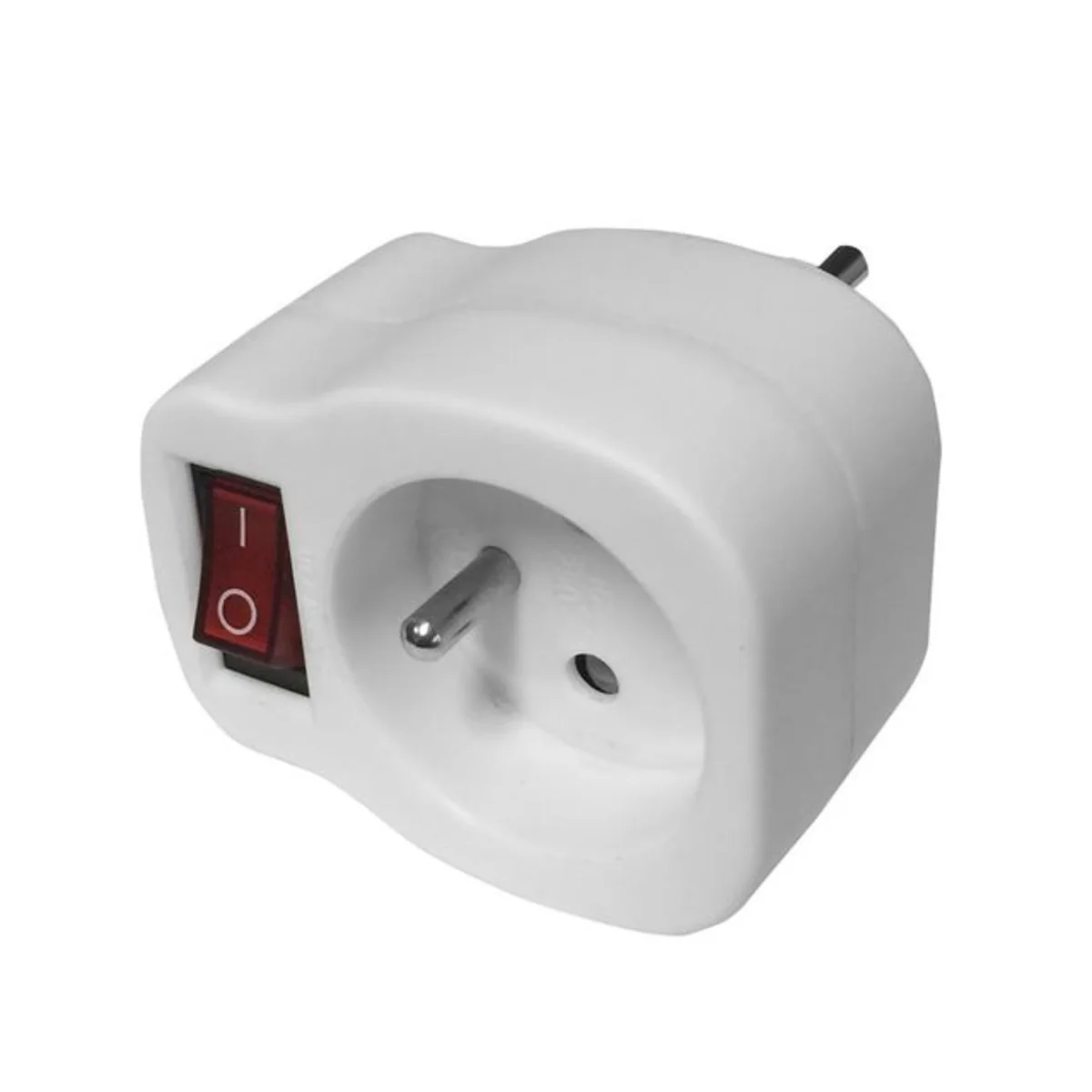 Rozgałęźnik 1X z uziemieniem 16A z wyłącznikiem RC-10W - obrazek 1