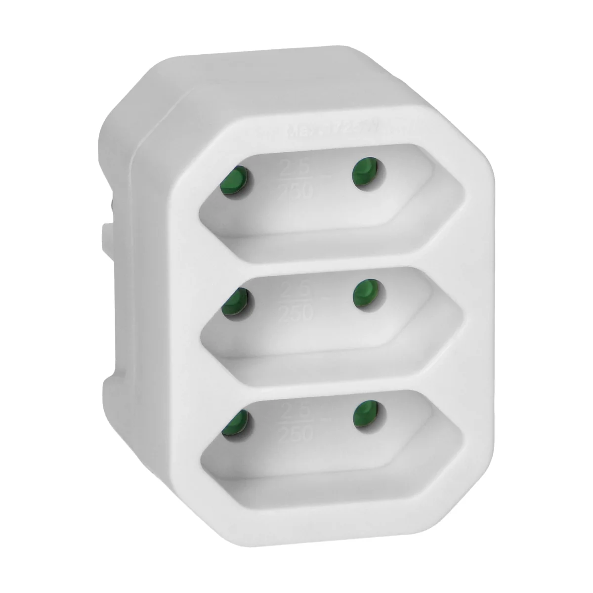 Rozgałęźnik 3x2P euro biały OR-AE-13278/W - obrazek 1