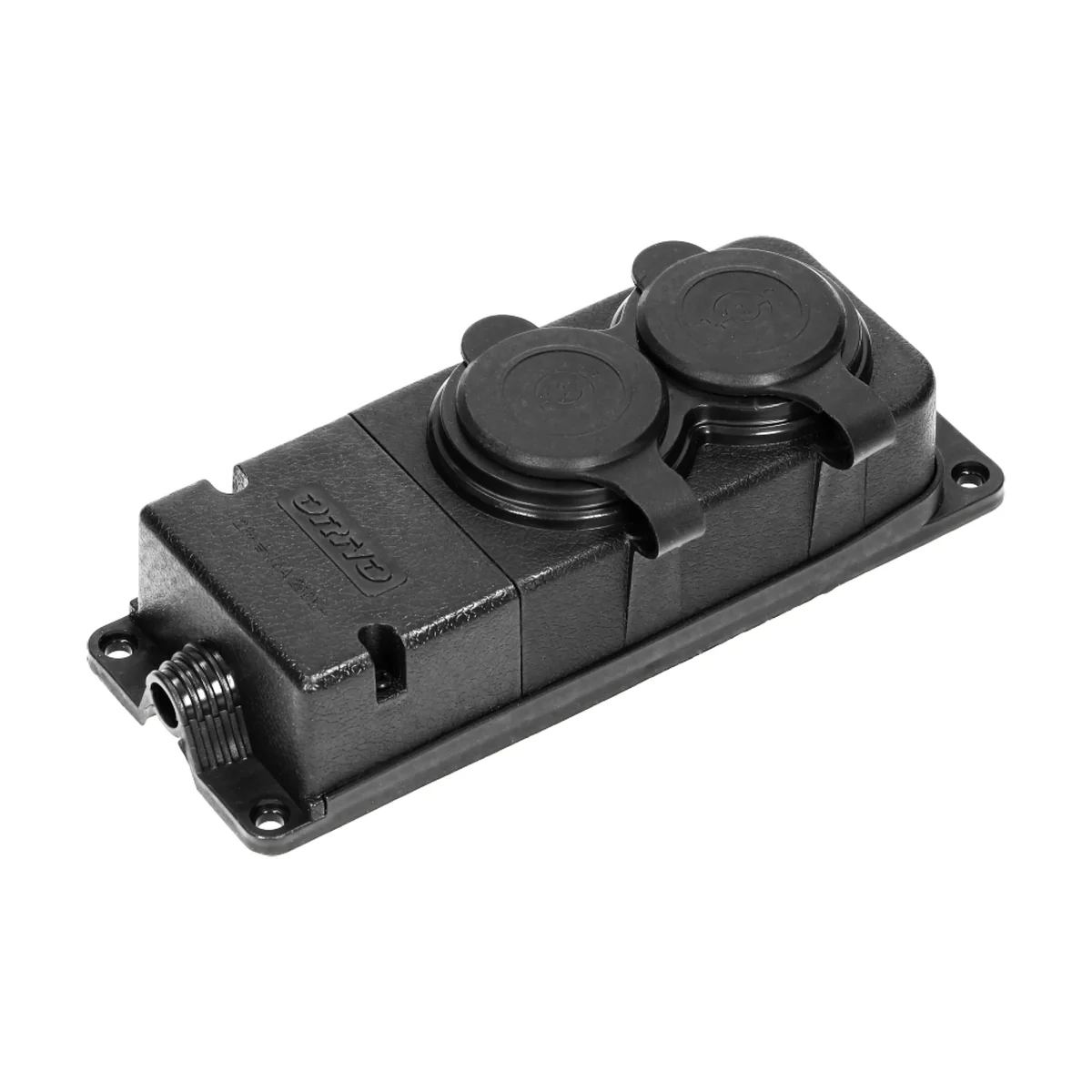 Rozgałęźnik bryzgoszczelny i odporny na uderzenia, IP44, 2x2P+Z, 16A, 230V AC, gumowy, uniepalniony OR-AE-13165