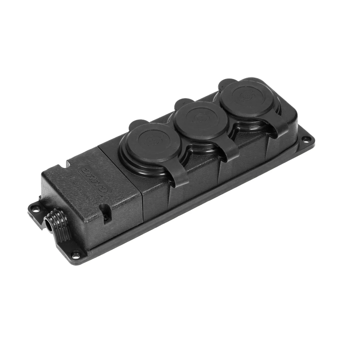 Rozgałęźnik bryzgoszczelny i odporny na uderzenia, IP44, 3x2P+Z, 16A, 230V AC, gumowy, uniepalniony OR-AE-13166