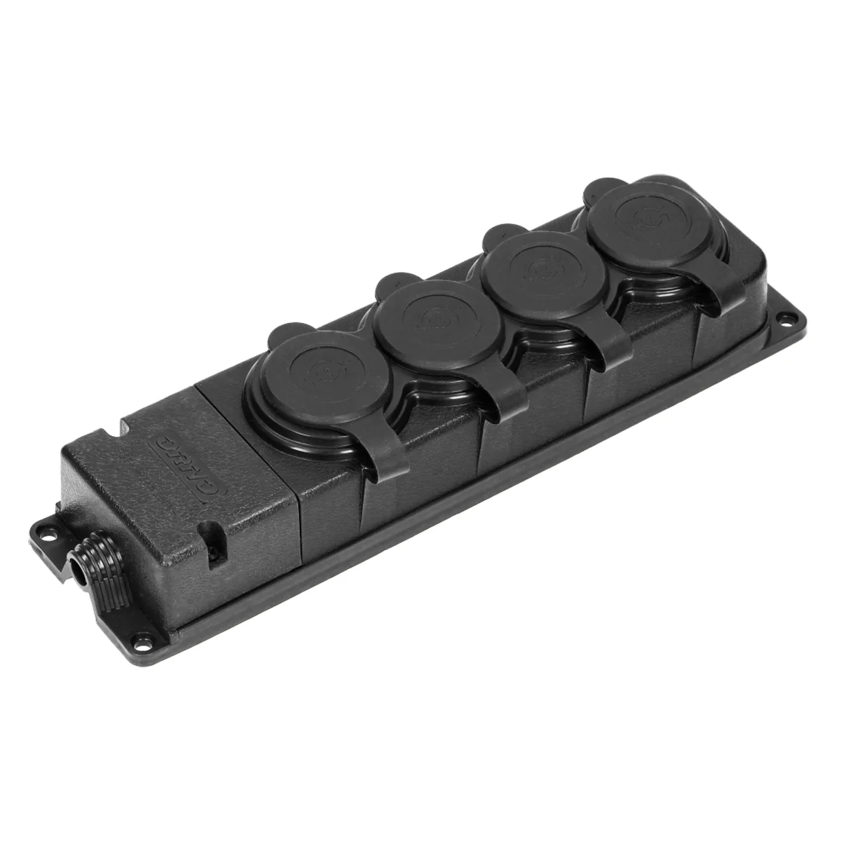 Rozgałęźnik bryzgoszczelny i odporny na uderzenia, IP44, 4x2P+Z, 16A, 230V AC, gumowy, uniepalniony OR-AE-13167 - obrazek 1