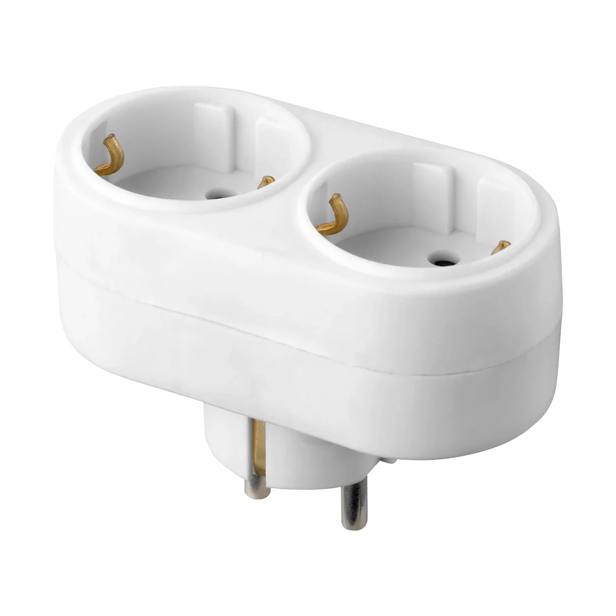 Rozgałęźnik owalny 2x2P+Z, Schuko, biały OR-AE-13270(GS)/W - obrazek 1