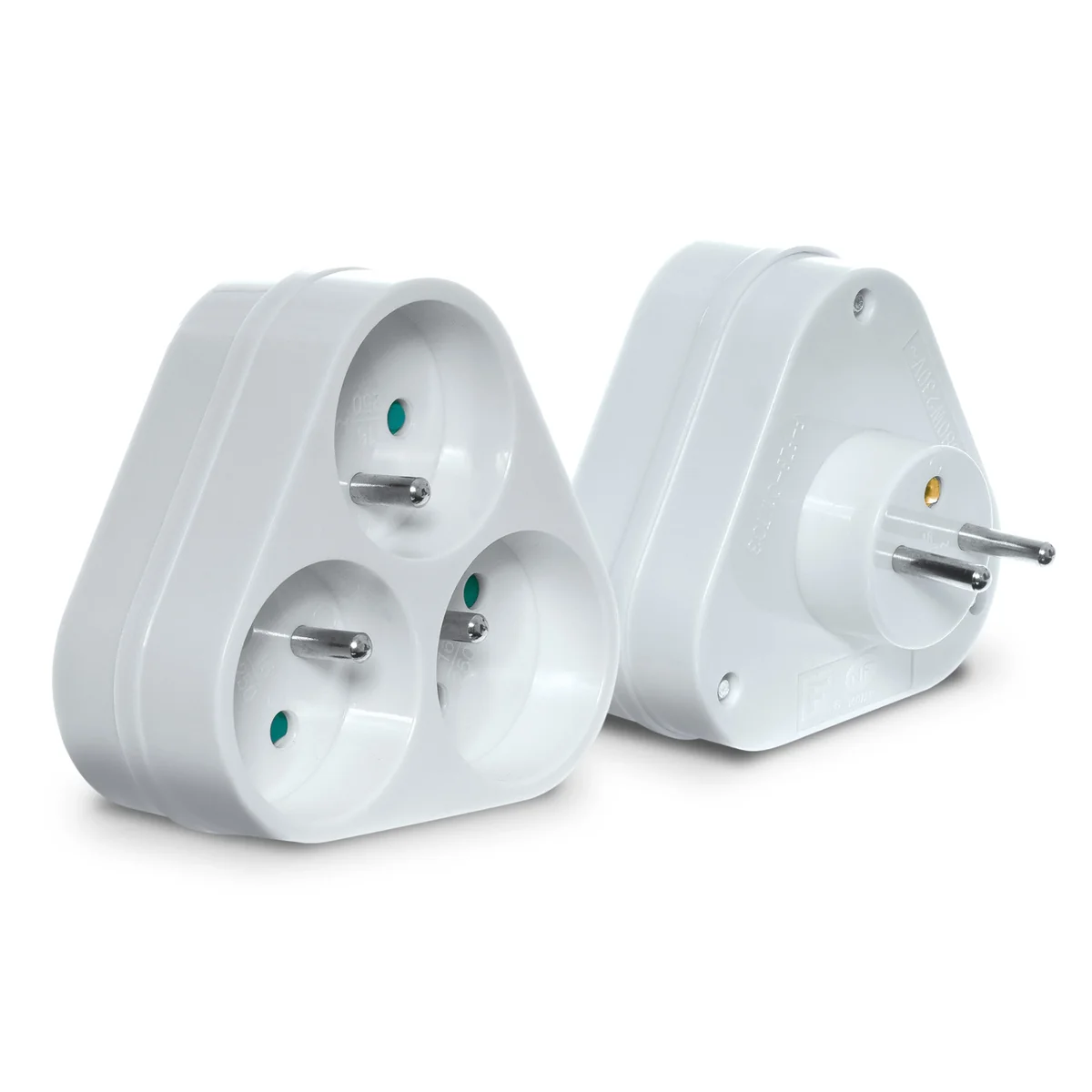 Rozgałęźnik potrójny 3x2P+Z 16A 250V biały W-97740 - obrazek 1