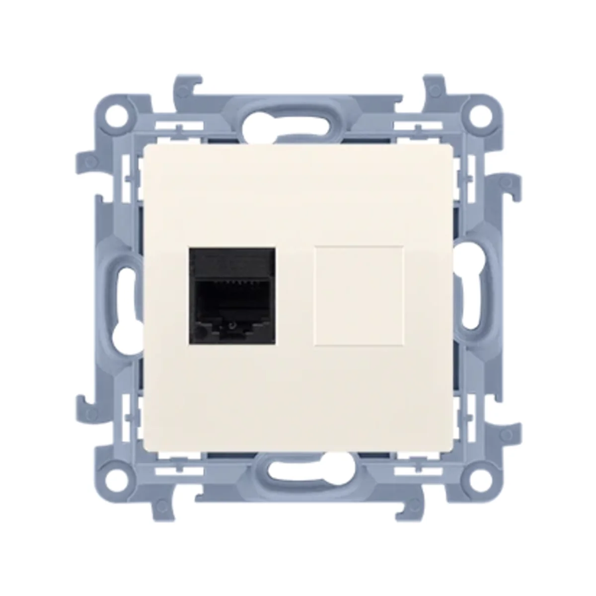 SIMON 10 Gniazdo komputerowe RJ45 kategoria 5e kremowy C51.01/41 - obrazek 1
