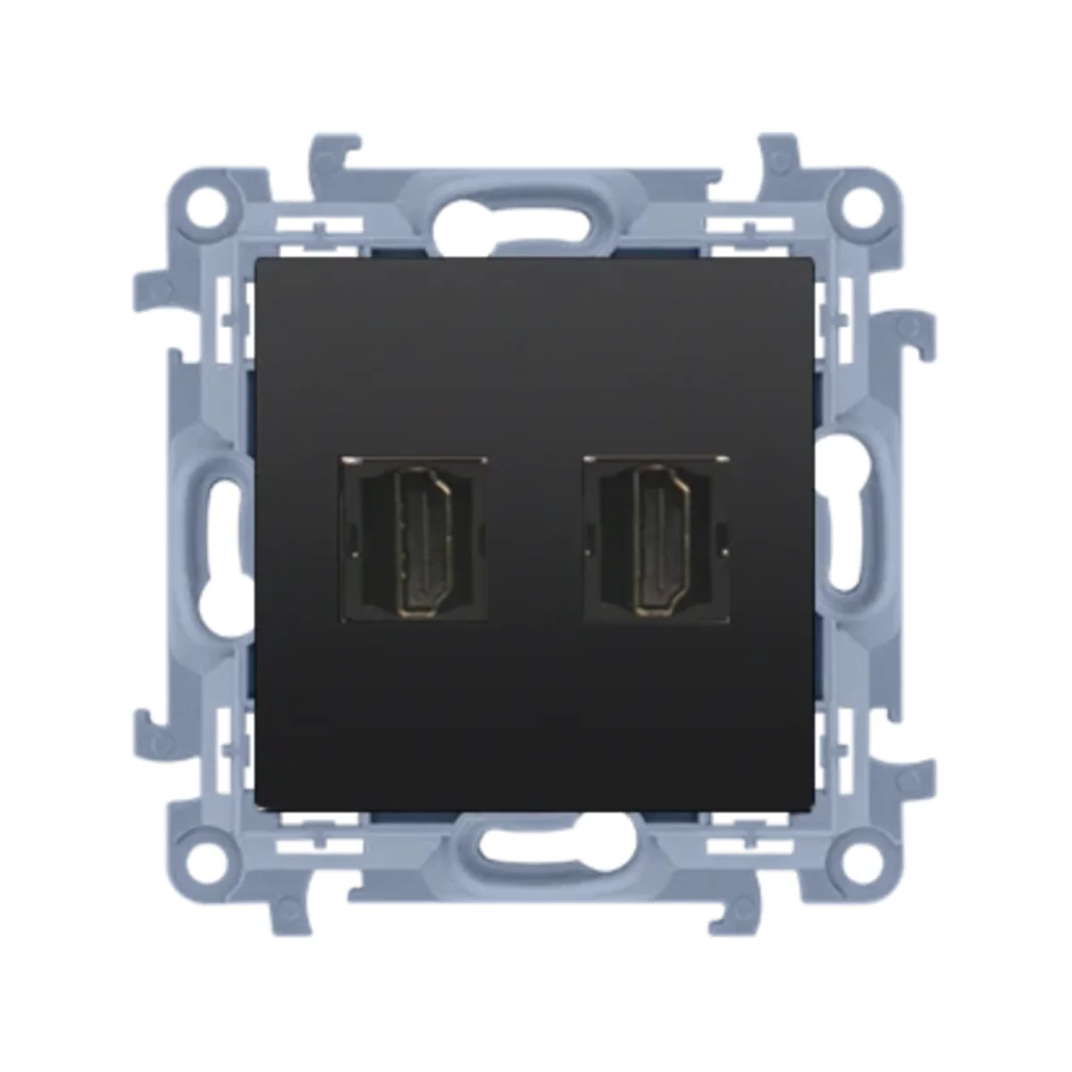 Simon 10 WC-GHDMI2x-01-49xx Gniazdo HDMI ver.1.4 podwójne (moduł); czarny CGHDMI2.01/49