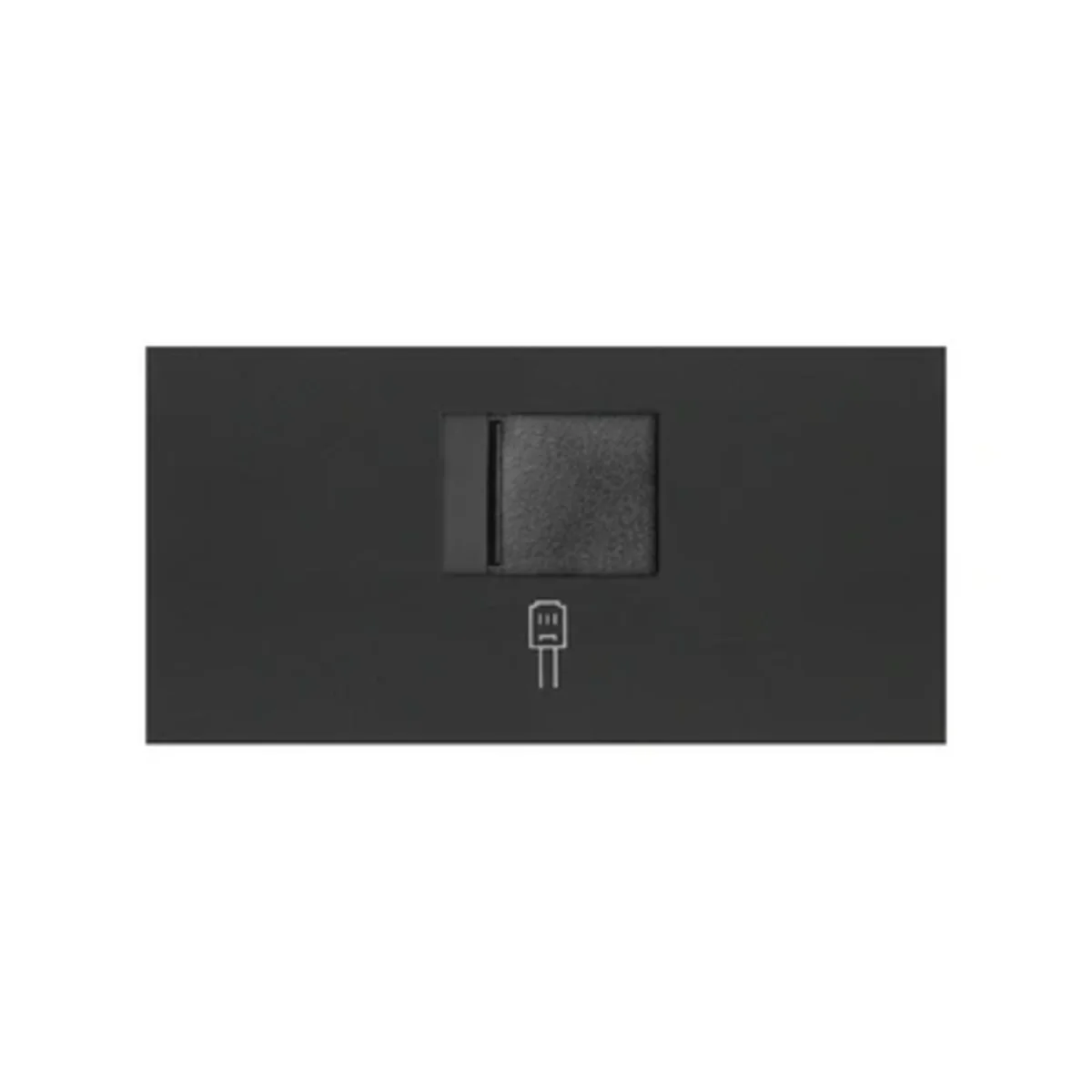 Simon 100 W100-10000005x-238 Pokrywa do gniazda komputerowego 1x (mechanizm 1/2); czarny mat 10000005-238 - obrazek 1